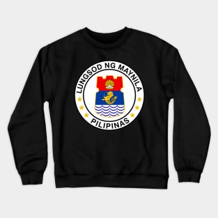 Manila, Philippines Flag Decal Crewneck Sweatshirt